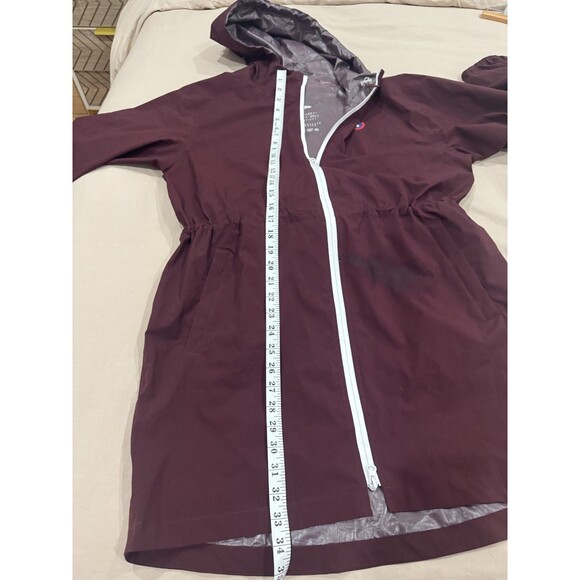 NWOT Flotte Womens L Maroon Waterproof Ultralight Pompidou Trench Lined Parka - Picture 6 of 6